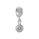 Individuality Beads Sterling Silver Cubic Zirconia Charm, Women's, White
