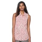 Women's Apt. 9&reg; Split-back Sleeveless Blouse, Size: Xs, Pink