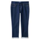 Girls 7-16 & Plus Size So&reg; Ribbed Waist Jean Capris, Girl's, Size: 8, Med Blue