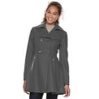 Women's Apt. 9&reg; Wool Blend Double-breasted Coat, Size: Medium, Grey