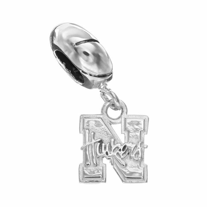 Dayna U Nebraska Cornhuskers Sterling Silver Logo Charm, Women's, Grey