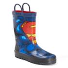 Western Chief Dc Comics Superman Forever Boys' Waterproof Rain Boots, Boy's, Size: 2, Med Blue