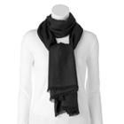 Lc Lauren Conrad Solid Fringed Pashmina Oversized Scarf, Women's, Black