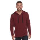 Men's Rock & Republic Hooded Thermal Tee, Size: Xl, Red