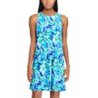 Plus Size Chaps Print Sheath Dress, Women's, Size: 16 W, Natural