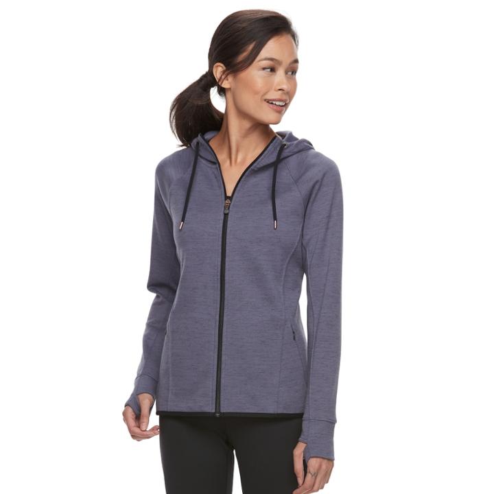 Petite Tek Gear® Fleece Raglan Hoodie, Women's, Size: M Petite, Drk Purple