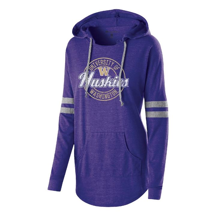 Women's Washington Huskies Low Key Pullover Hoodie, Size: Xxl, Med Purple