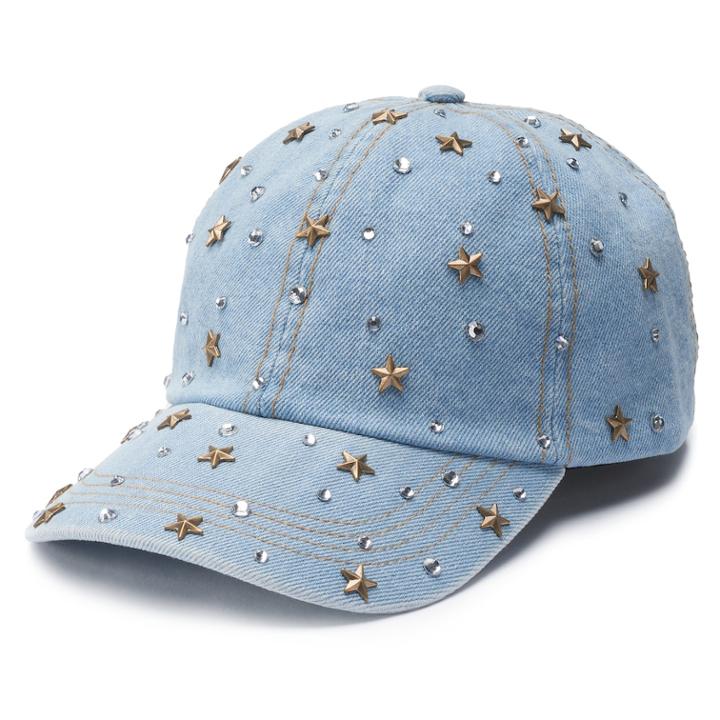 Women's Mudd&reg; Stones & Stars Baseball Cap, Blue