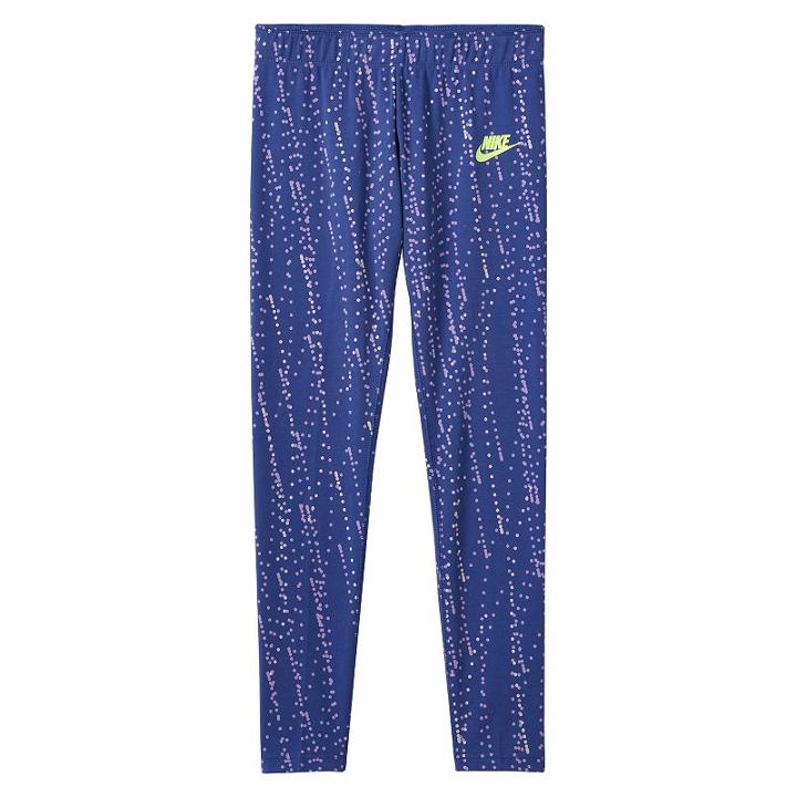 Girls 7-16 Nike Polka Dot Graphic Yoga Leggings, Girl's, Size: Small, Drk Purple