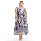 Plus Size Women's Chaya Floral Fit & Flare Midi Dress, Size: 18 W, Lt Purple