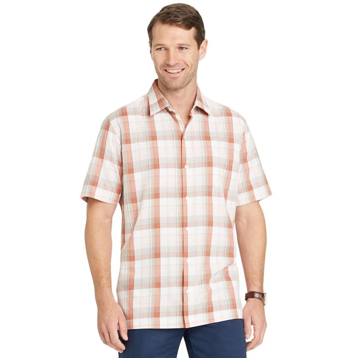 Men's Van Heusen Air Button-down Classic-fit Shirt, Size: Xl, Brt Orange