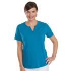 Women's Woolrich First Forks Splitneck Tee, Size: Small, Dark Blue