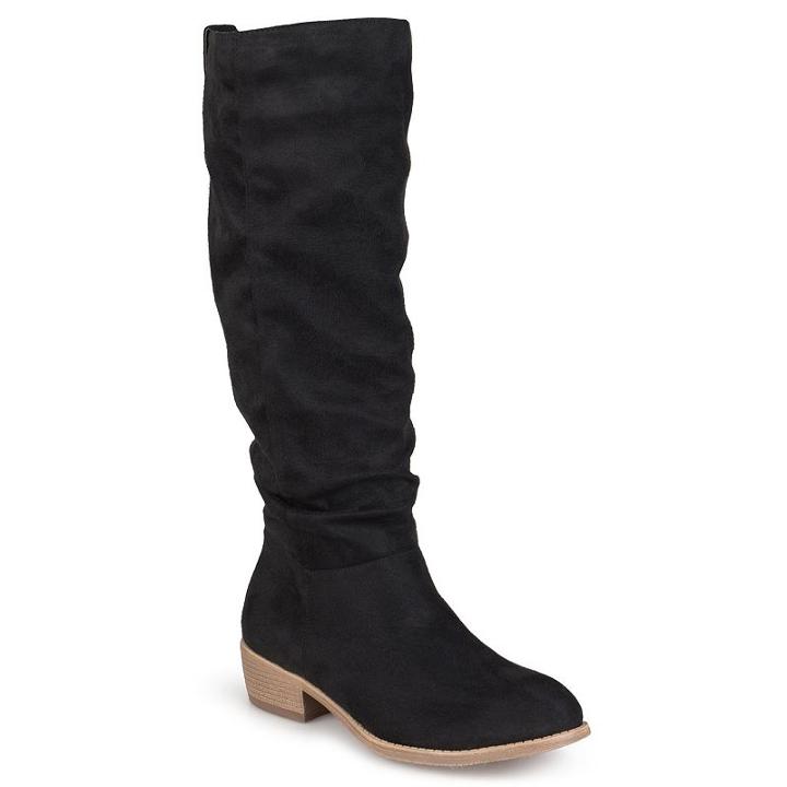 Journee Collection Moon Women's Heeled Riding Boots, Girl's, Size: 8.5, Black