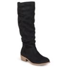 Journee Collection Moon Women's Heeled Riding Boots, Girl's, Size: 8.5, Black