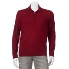 Men's Apt. 9&reg; Modern-fit Merino Wool-blend Quarter-zip Sweater, Size: Large, Red