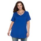 Plus Size Apt. 9&reg; Strappy Top, Women's, Size: 0x, Blue