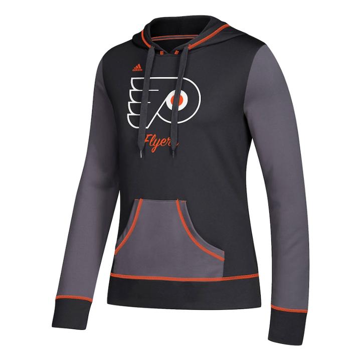 Women's Adidas Philadelphia Flyers Script Pullover Hoodie, Size: Xl, Black