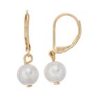 Lc Lauren Conrad Nickel Free Simulated Pear Gold Tone Drop Earrings, Women's, White