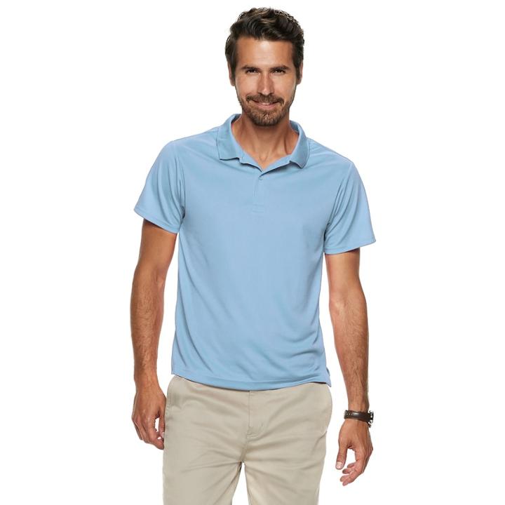 Men's Chaps Performance Polo, Size: Medium, Blue