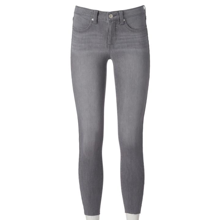 Women's Lc Lauren Conrad Feel Good Super Skinny Midrise Jeans, Size: 8, Grey