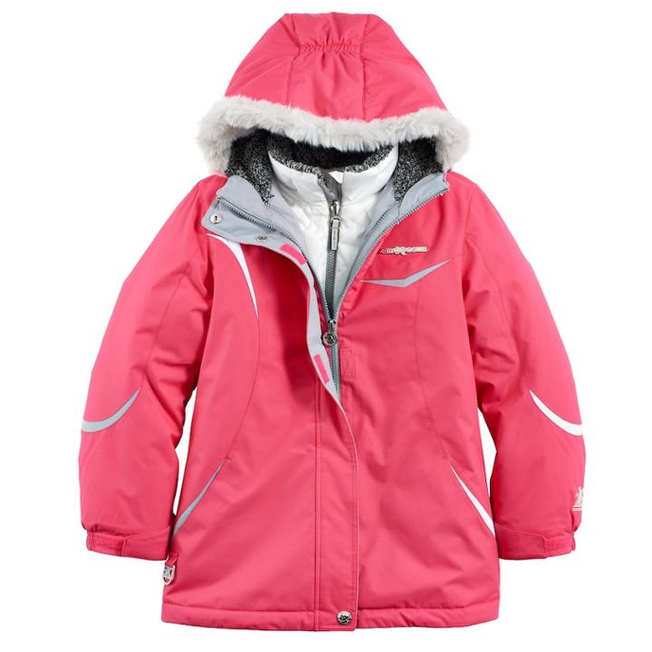 Girls 7-16 Zeroxposur Christine Heavyweight Faux-fur Trim Systems Jacket, Size: 7-8, Brt Orange