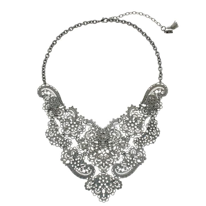 Simply Vera Vera Wang Filigree Statement Necklace, Women's, Black