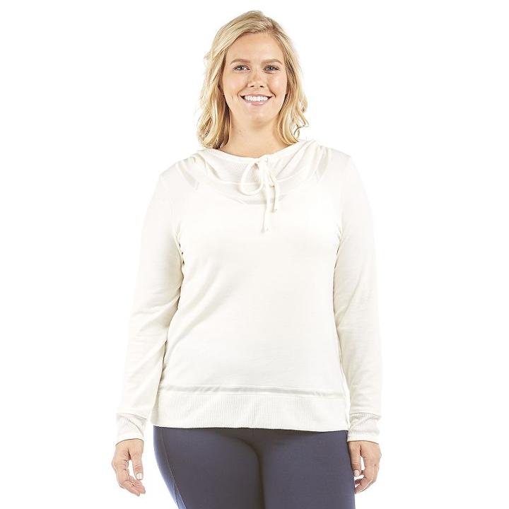 Plus Size Balance Collection Chloe Cowlneck Hoodie, Women's, Size: 2xl, Natural