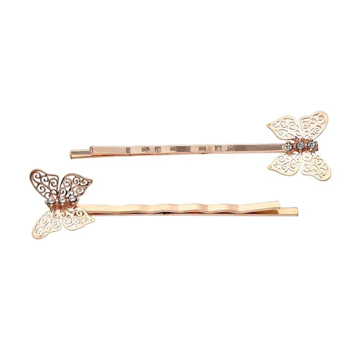 Lc Lauren Conrad Filigree Butterfly Bobby Pin Set, Women's, Light Pink
