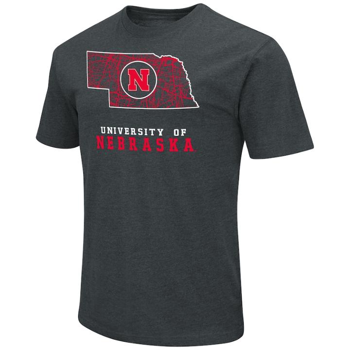 Men's Nebraska Cornhuskers State Tee, Size: Medium, Dark Red