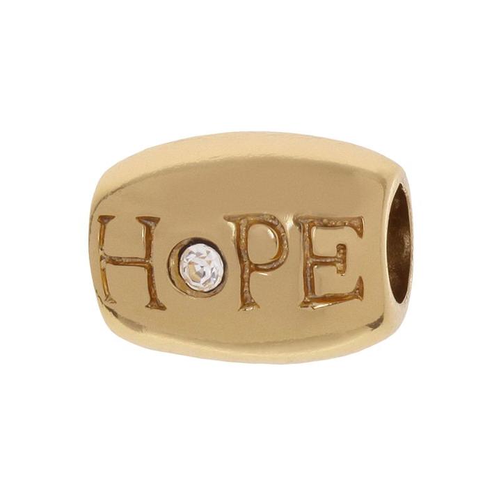 Individuality Beads Crystal 24k Gold Over Silver Hope Bead, Women's