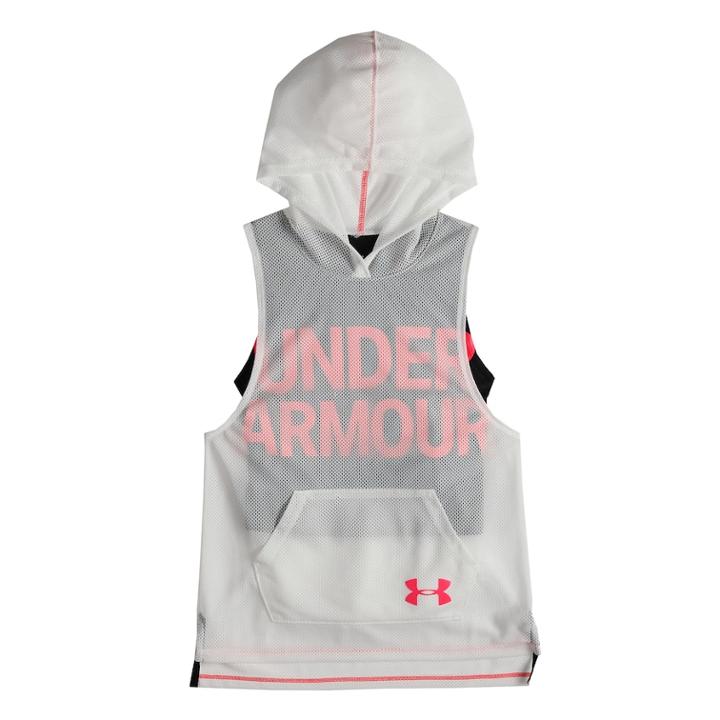 Girls 7-16 Under Armour Finale Sleeveless Hoodie, Size: Small, White