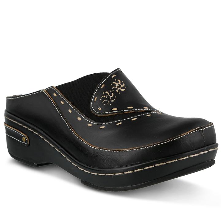 L'artiste By Spring Step Chino Women's Clogs, Size: 37, Black