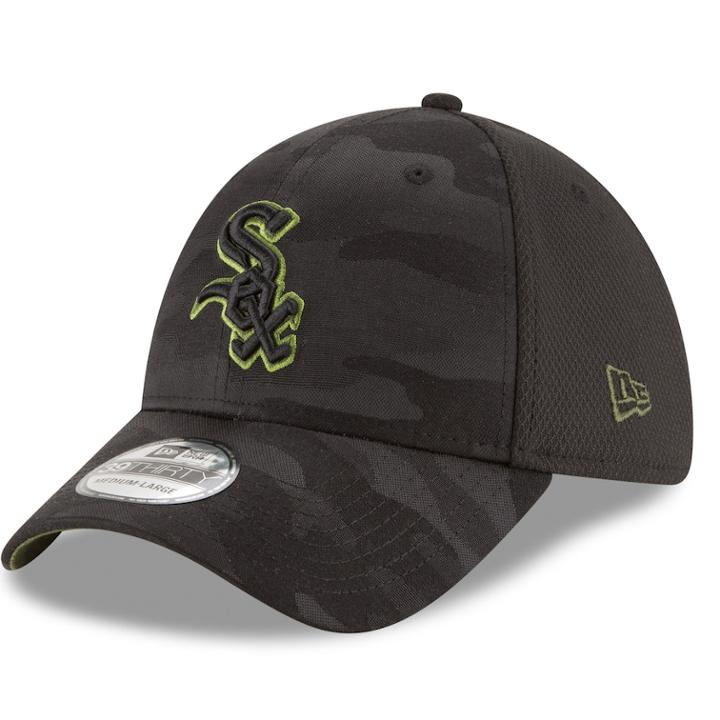 Adult New Era Chicago White Sox 39thirty Memorial Day Flex-fit Cap, Men's, Size: Medium/large, Black