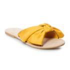 Women's Lc Lauren Conrad Knotted Bow Slide Sandals, Size: Small, Yellow