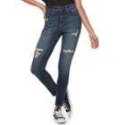 Juniors' Mudd&reg; Flx Stretch High-rise Faded Jean Leggings, Teens, Size: 7, Blue