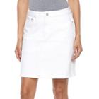 Women's Croft & Barrow&reg; Jean Skort, Size: 10, White