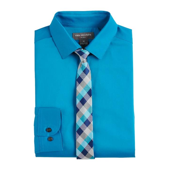 Boys 8-20 Van Heusen Shirt & Tie Sets, Size: 18-20, Green