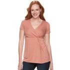 Maternity A:glow Twist Nursing Tee, Women's, Size: L-mat, Med Pink