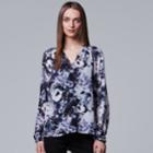 Women's Simply Vera Vera Wang Pintuck Peasant Top, Size: Xl, Oxford