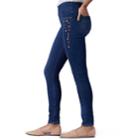 Women's Lee Sculpting Pull-on Mid-rise Skinny Jeans, Size: 16 T/l, Dark Blue