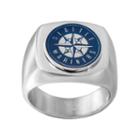 Men's Stainless Steel Seattle Mariners Ring, Size: 10, Multicolor