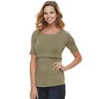 Maternity A:glow Empire Popover Nursing Top, Women's, Size: L-mat, Med Green