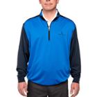 Men's Pebble Beach Classic-fit Colorblock Quarter-zip Performance Golf Pullover Sweater, Size: Xl, Dark Blue