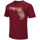 Men's Campus Heritage Florida State Seminoles State Tee, Size: Large, Med Red