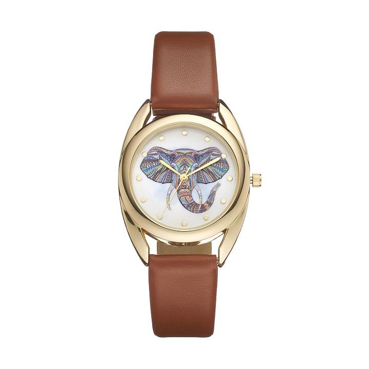 Women's Elephant Watch, Size: Medium, Brown