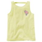 Girls 4-8 Carter's Metallic Thread Applique Slubbed Tank Top, Girl's, Size: 6x, Yellow