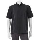 Men's Havanera Textured Striped Embroidered Button-down Shirt, Size: Xl, Dark Grey