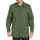 Men's Dickies Regular-fit Zip-pocket Moisture-wicking Button-down Work Shirt, Size: Large, Green Oth
