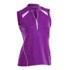 Women's Nancy Lopez Sporty Sleeveless Golf Polo, Size: Small, Purple