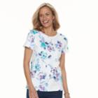 Women's Croft & Barrow&reg; Essential Classic Crewneck Tee, Size: Xxl, Lt Purple